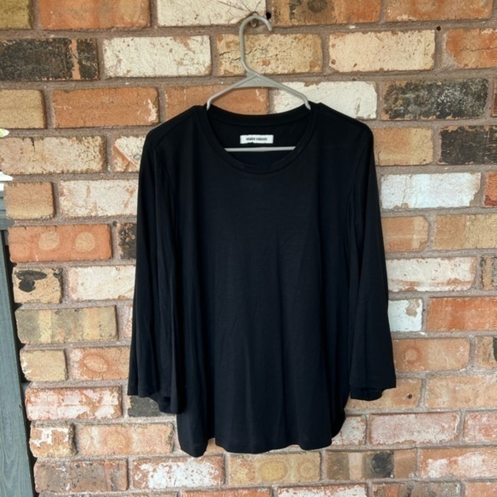 HENRIK VIBSKOV Women's lagenlook stretchy  Blouse Top Black